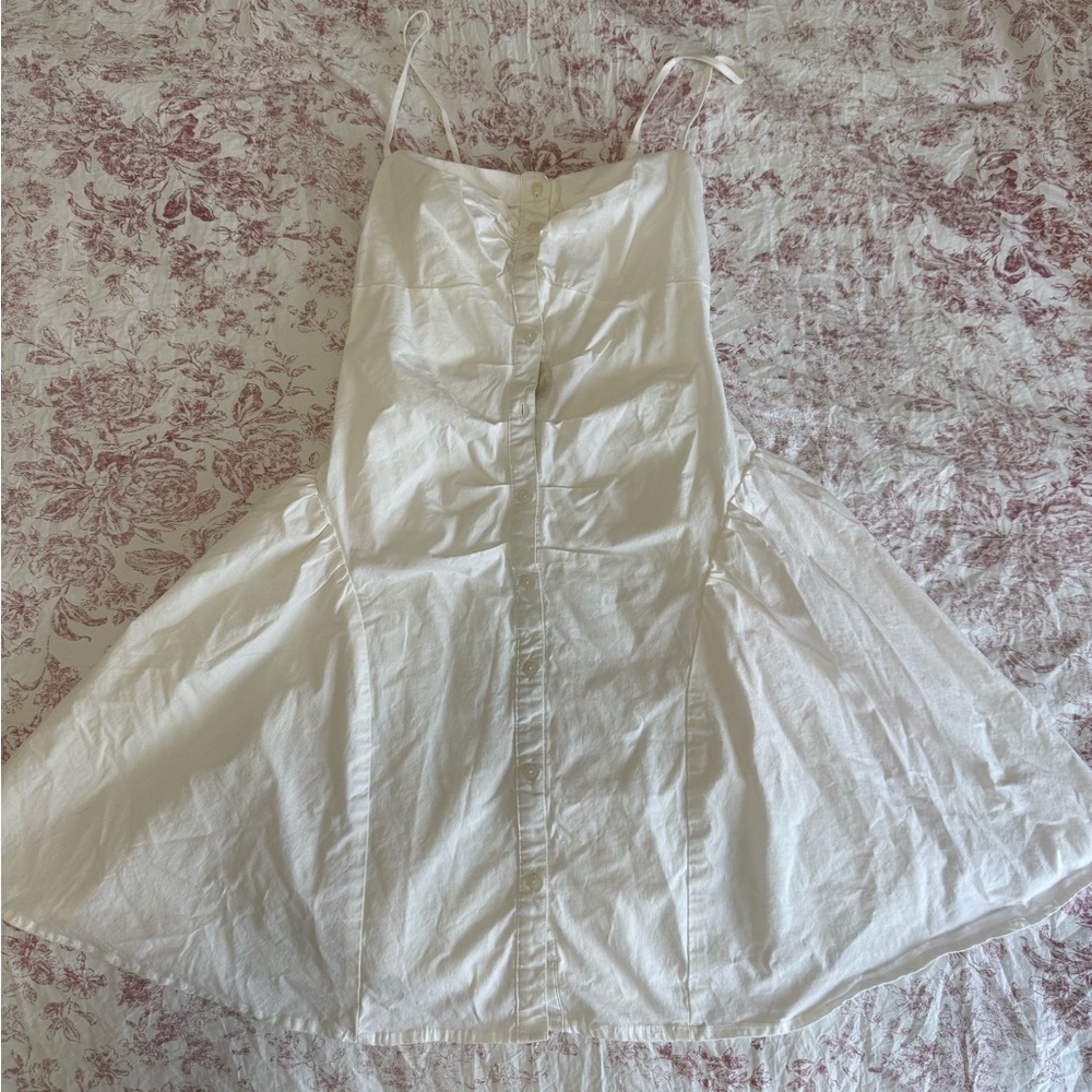 White Button-Front Sundress